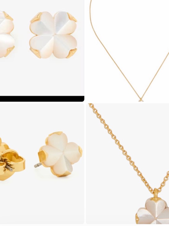 Kate Spade Flower Pendant/Stud Set